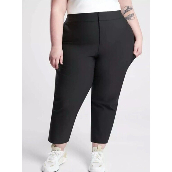 Athleta Stellar Straight Crop Pant Black Plus Size 26 NWT $129 Workwear Stretch - Picture 3 of 7